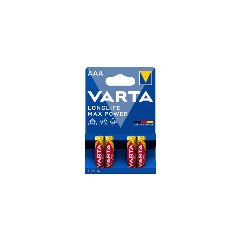 Piles Alcalines AAA / LR03 Varta LongLife Power Pack de 12[4008500000000]