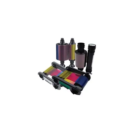 Ruban Evolis Badgy Couleur (cyan, magenta, jaune, noir, transparent) - cassette à ruban d'impression