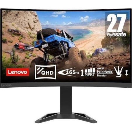 Moniteur Lenovo G27qc-30 Ecran LED-incurvé-27 Pouce: 2560x1440 QHD VA 350 cd/m²/[66F4GAC2EU]