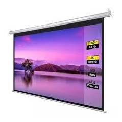 Ecran de projection motorisé avec télécommande[1090065]