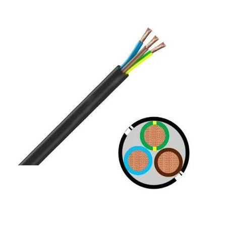 Cable electrique souple industriel H07RNF 3G2.5TGL