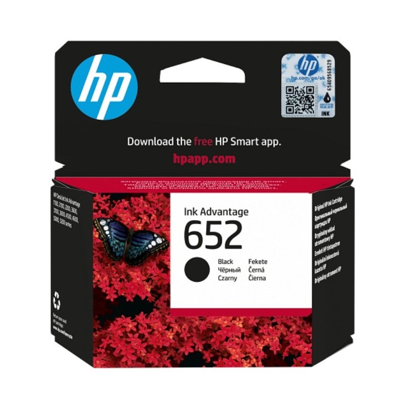 Cartouche HP 652 Noir[F6V25AE]
