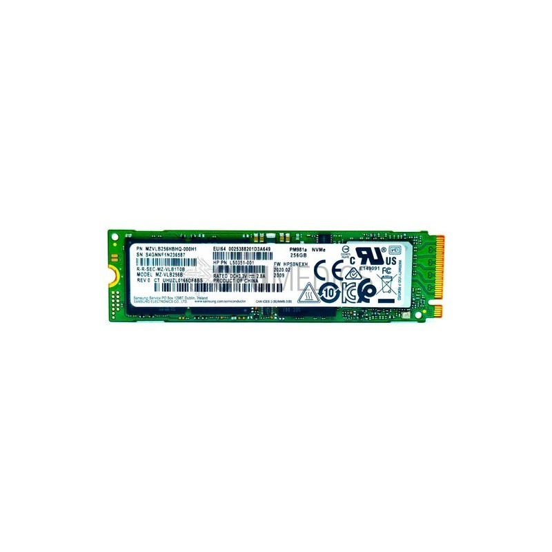 Disque dur Samsung 256GB PCIe NVMe SSD M2 / MZVLW256HEHP