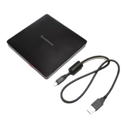 Graveur Lenovo Slim DVD Burner DB65 Lecteur de disque - DVD±RW (±R DL) - 8x/8x - USB 2.0 - externe noir