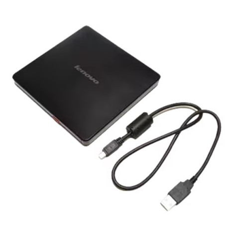 Graveur Lenovo Slim DVD Burner DB65 Lecteur de disque - DVD±RW (±R DL) - 8x/8x - USB 2.0 - externe noir