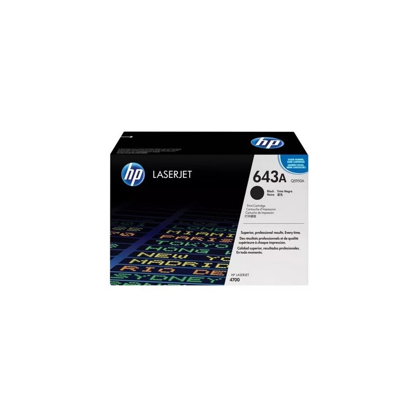 Toner HP Laser 643A 4700 Q5950A Black