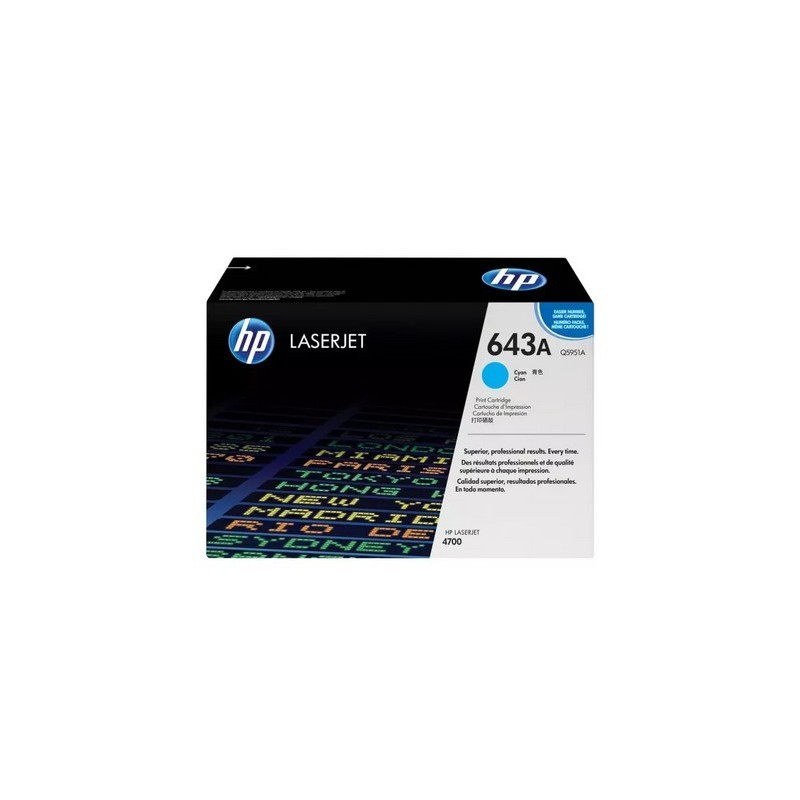 Toner HP Laser 643A 4700 Q5951A Cyan
