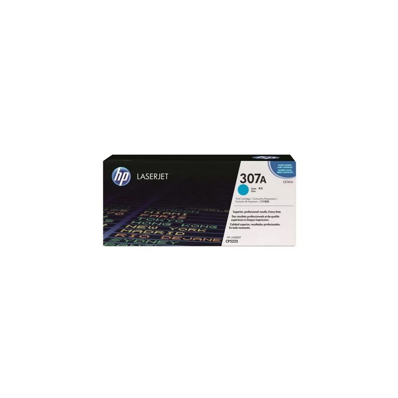 Toner HP Laser 307A CP5225 CE741A  Cyan