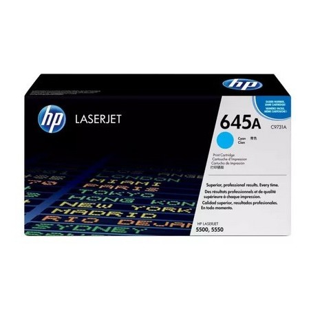 Toner HP Laser 645A 5500 C9731A Cyan