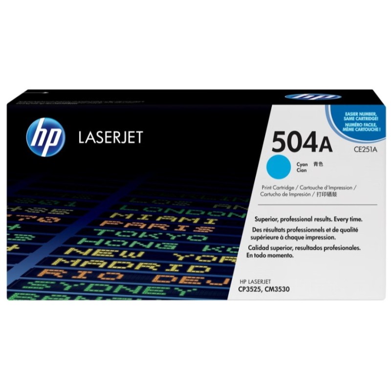 Toner HP Laser 504A CP3525 CE251A Cyan[CE251A]