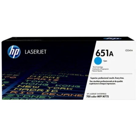 Toner HP Laser 651A cyan CE341A pour HP M775