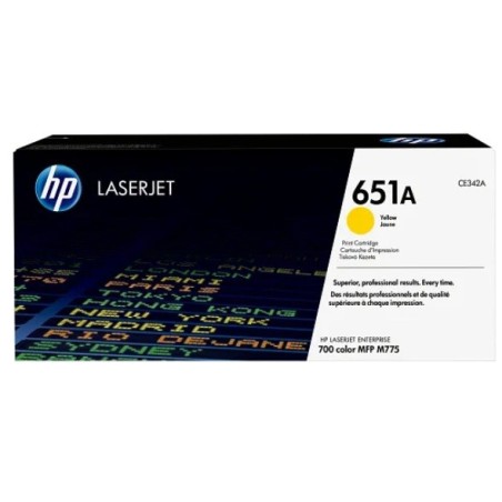Toner HP Laser 651A yellow CE342A pour HP M775