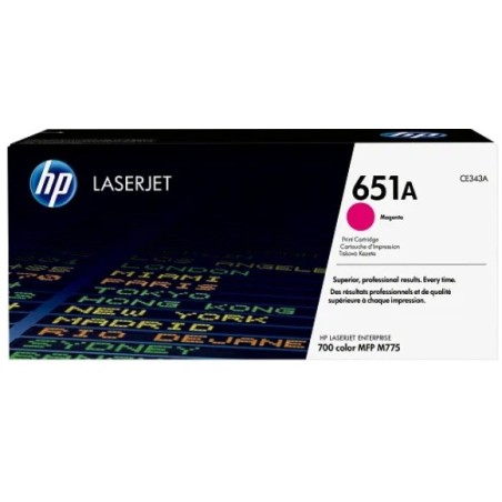 Toner HP Laser 651A magenta CE343A pour HP M775