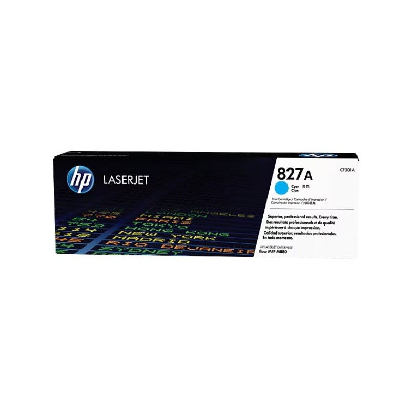 Toner HP Laser 827A Cyan Pour M880 CF301A[CF301A]