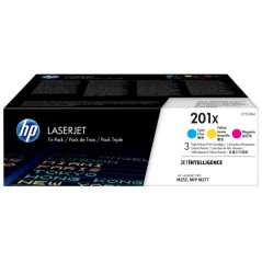 Toner HP Laser MultiPack de 3 Toner HP 201X Cyan/Yello/Magenta